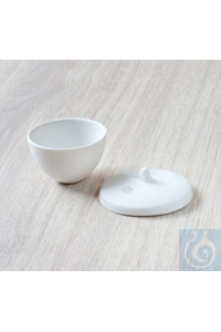 Porcelain swelling crucible with lid, Ø 43 x H 27 x V 19 ml Porcelain...